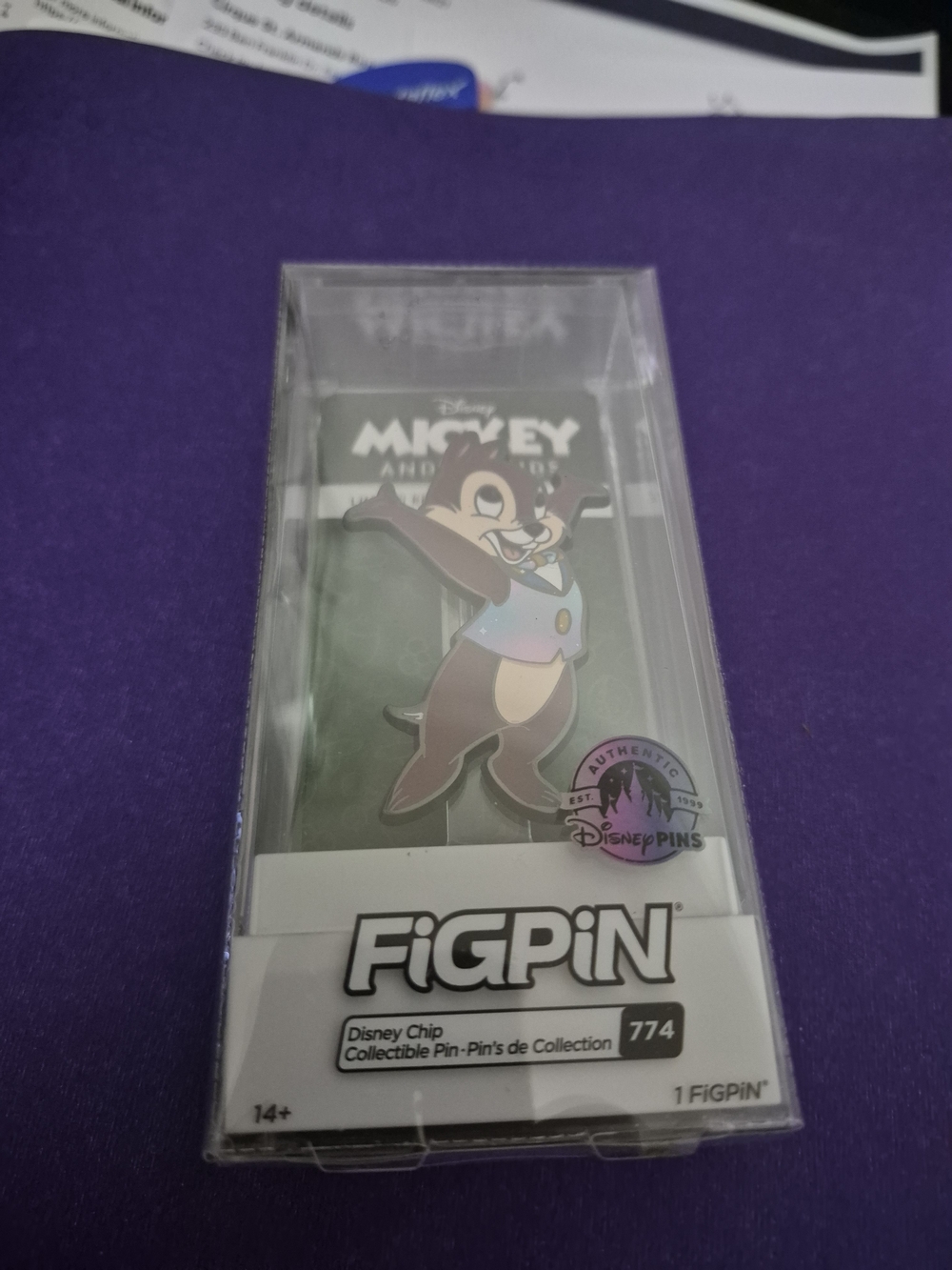 FiGPiN Disney Chip Enamel Collectible Pin - Brown & Tan